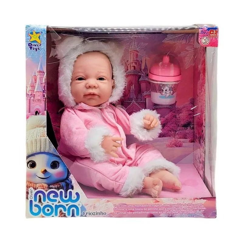 BONECA NEW BORN FRIO C/ACESSORIOS
